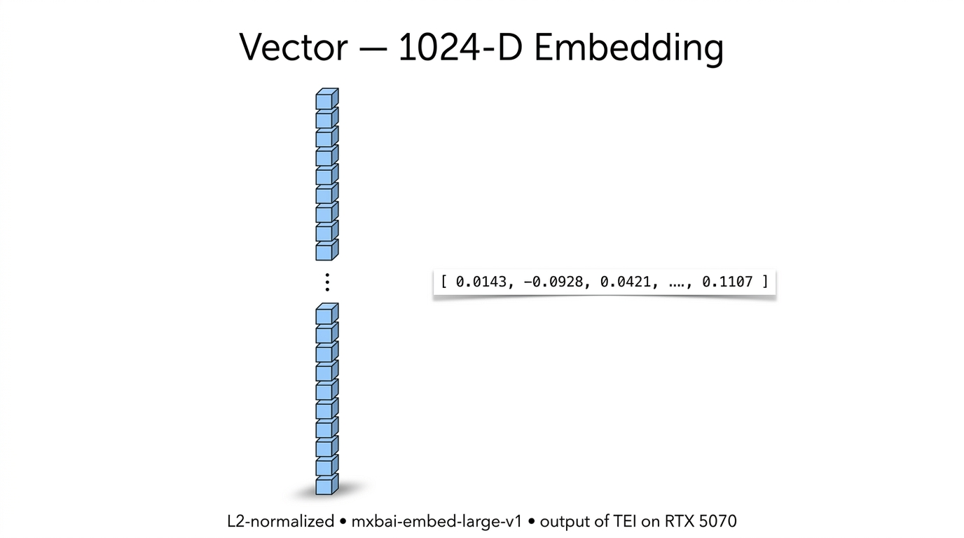 A 1024-dimensional embedding vector representing one CIU